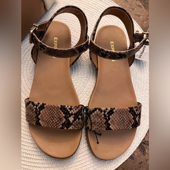 Express Snakeskin “New” sandals size 5 🖤🤎 - Picture 7 of 13